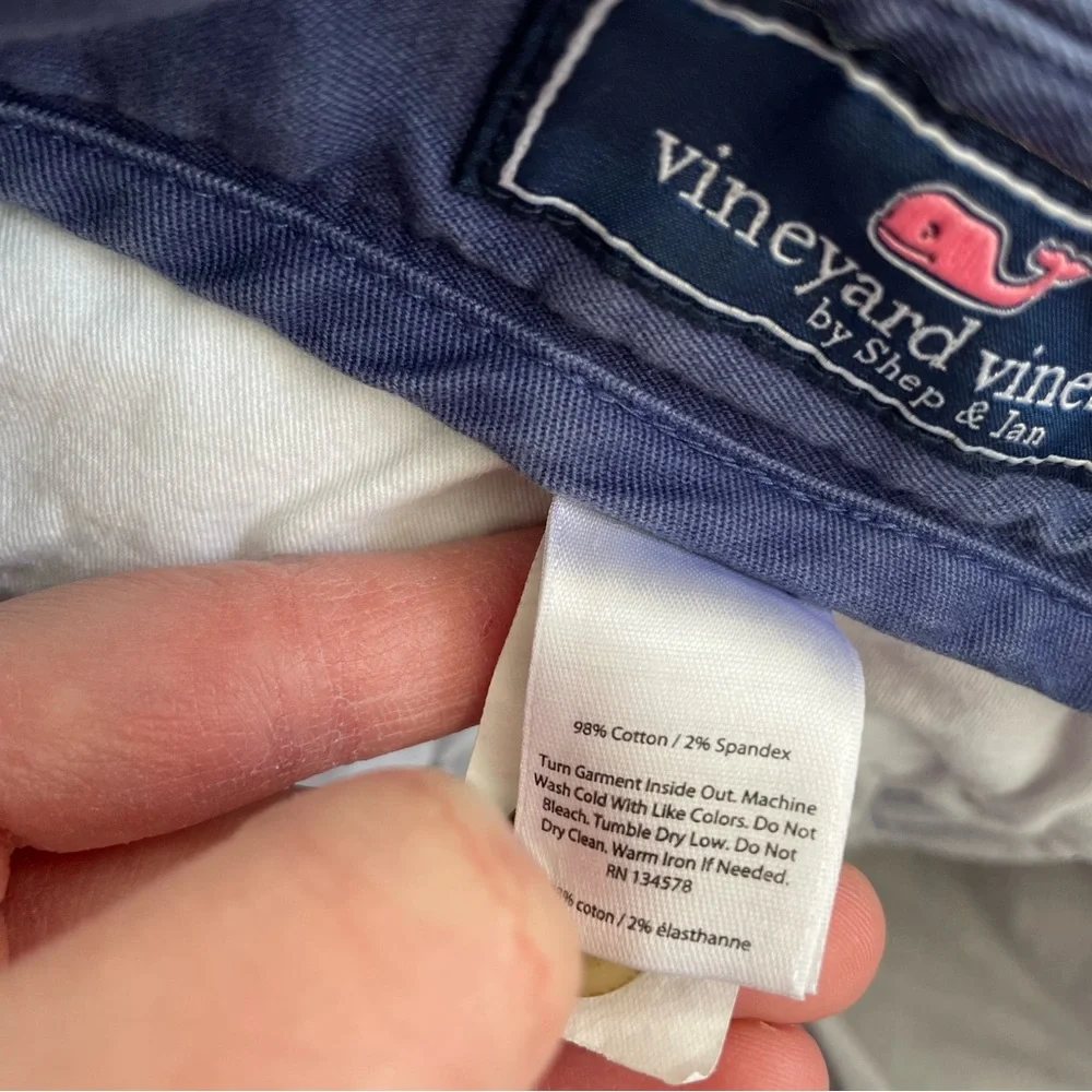VINEYARD VINES Mens 9 Inch Stretch Breaker Shorts Blue Cotton Blend Chino Shorts